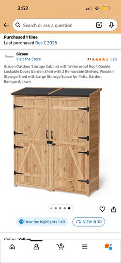 Outdoor Storage Cabinet/Shed