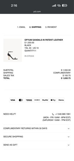 Saint Laurent Opyum Sandals in Black Patent Leather