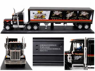 “1996 Matchbox Collectibles Miller Genuine Draft Peterbilt Semi Truck RARE Driver Variant”