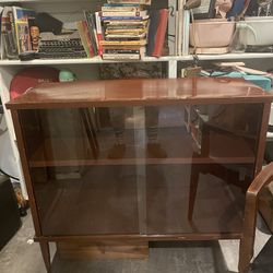 Mid century Modern Glass Front Display/Book Case