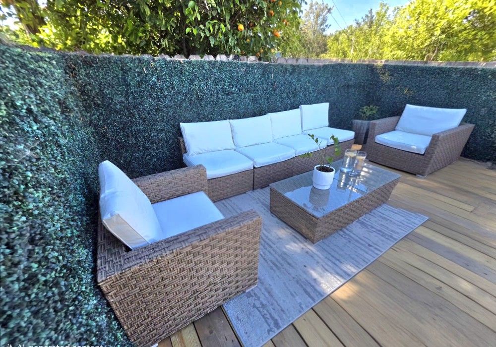 8 PCS Oversized Wicker Outdoor Patio Furniture Set With Club Chairs and New Cushion Covers