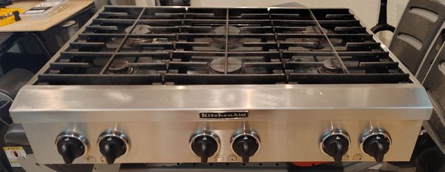 36" KitchenAid 6 Burner Commercial Stove Top