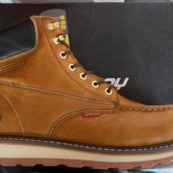 Sureway Men's Moc Toe Work Boots 601 Light Brown Soft Toe