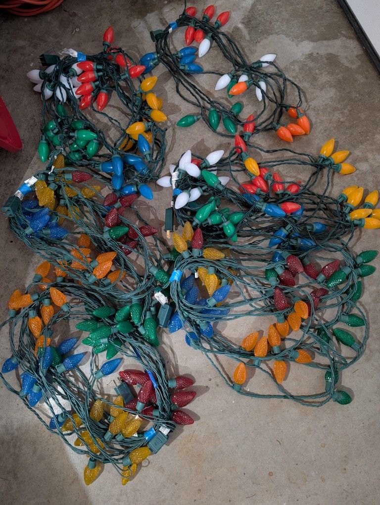 C9 Led Christmas Lights. 6 Strings That All Work.