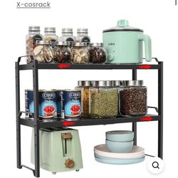 21.45” long 2 Tier Expandable Spice Rack