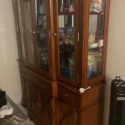 Light Up Antique China Cabinet