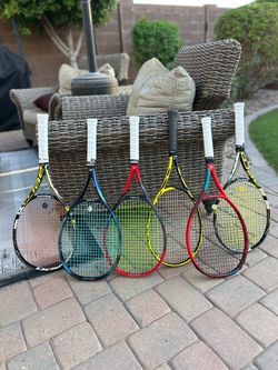 Yonex 12 pack tennis bag, Yonex Vcore, Ezone, Bobolat Pure Aero, Prince 775