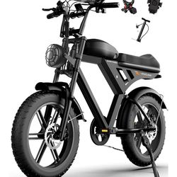 MOVCAN V30 Series Electric Bike for Adults, 3000W/1500W/1000W Motor, 20" Fat Tire Ebike, 37.5MPH/32MPH/28MPH, 120/70Miles, 48V 40Ah/31.2/15.6Ah Dual B