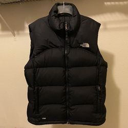 Pre-owned The North Face Style #A256 Black Nuptse 700 Goose Down Puffer Jacket Vest In Women’s Size Large