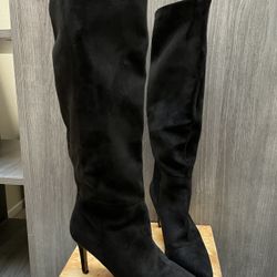 Steven Women’s Black Suede Boots, Size 8