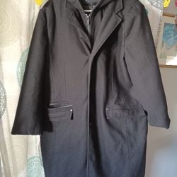 #Men's Guess Wool Winter Coat with Hood