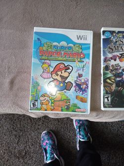 Wii Games Super Paper Mario And Super Smash Bros Brawl 2 For 10.00 Dollar