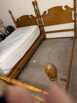 2x twin frames and mattress