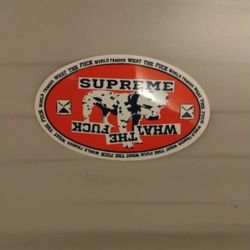 2025 Red Supreme WTF Sticker