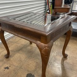 2x: Glass Top End Tables 