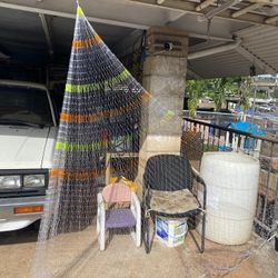 7’ handemade throw net 