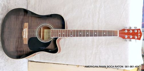 Glen Burton Acoustic Electric Guitar Greyburst Dreadnought VCH009 