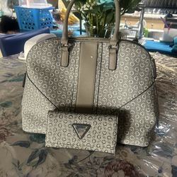 Beautiful Bag Gray N White Plus Wallet