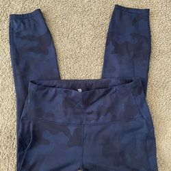 Women’s Camouflage Army Leggings Navy Blue Sz Large L Target All In Motion