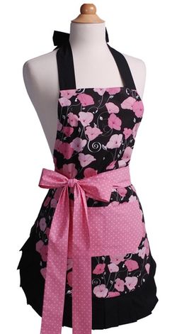 Woman's Apron Original Midnight Bloom by Flirty Aprons