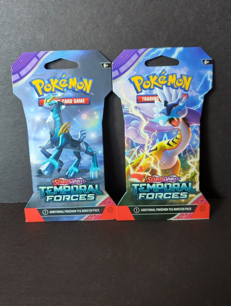 Pokemon Sleeved Booster Pack Scarlet And Violet Temporal Forces -(2) For $15