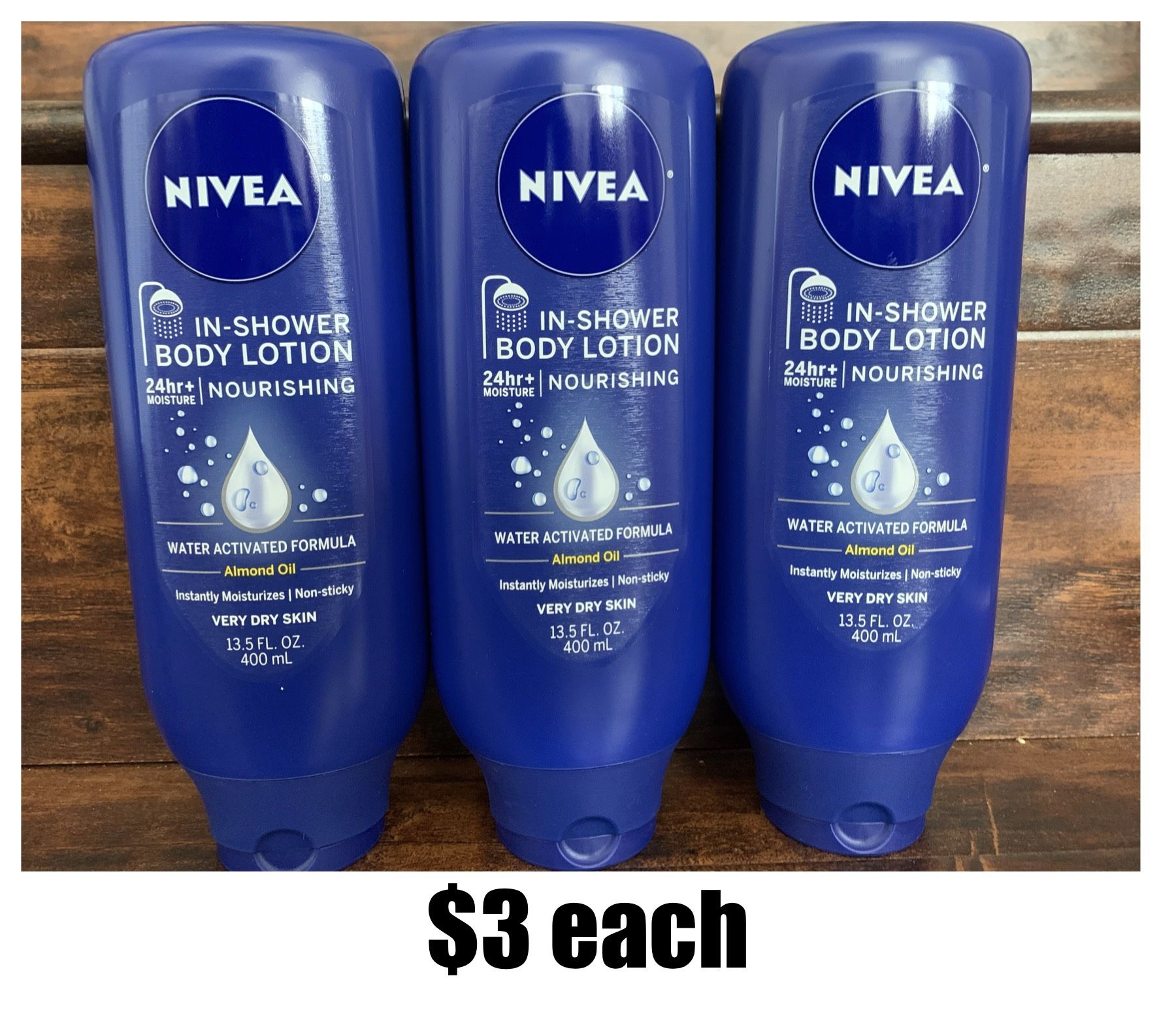NIVEA In-Shower Nourishing Body Lotion, 13.5 oz Squeeze Bottle