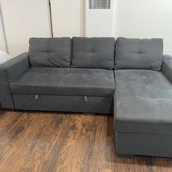 Convertible Sofa Sleeper With Storage Chaise