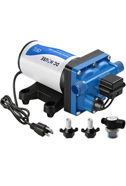 DC HOUSE 110V RV Camper Water Diaphragm Pump with Power Plug