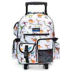 Dinosaur Rolling School Backpack Dino Student Book bag