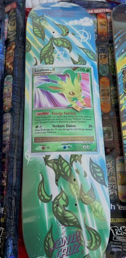 Santa Cruz x Pokémon Leafeon Skateboard Deck