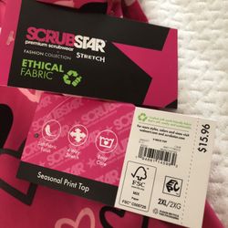 Nurses Scrub Tops Valentine New Size On Pictures 