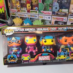 Marvel Blacklight 4 Pack Funko Pop