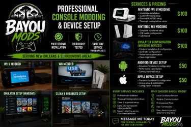 Bayou Mods | Wii U, & Emulator Setup Services