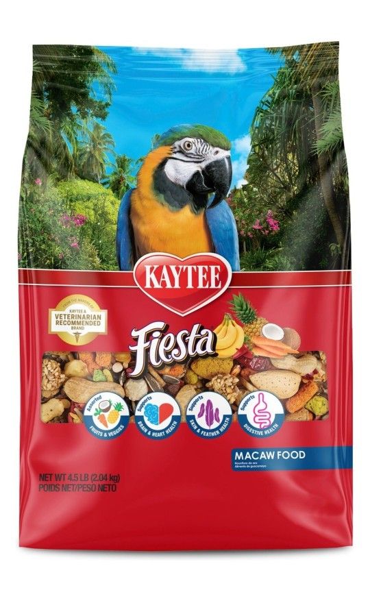 Kaytee Fiesta Variety Mix Macaw Parrot Bird Food 4.5lbs Bag
