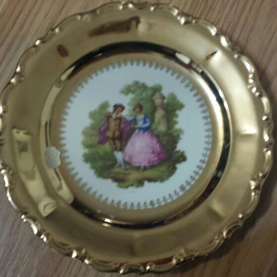Beautiful vintage China plate with gold