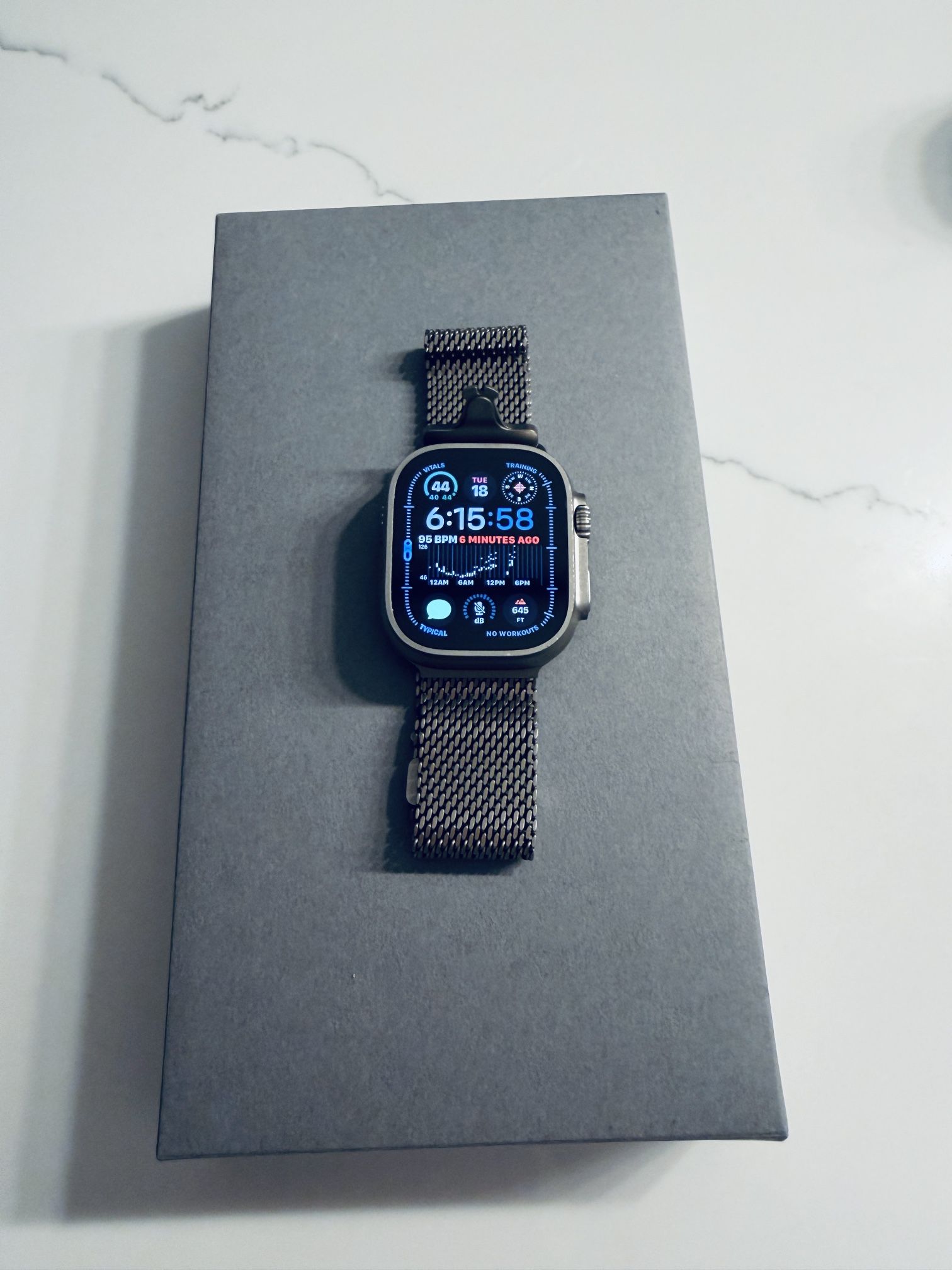 APPLE WATCH ULTRA 2 NATURAL WITH  TITANIUM MILANESE LOOP