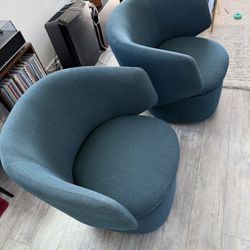West Elm Crescent Swivel Chair