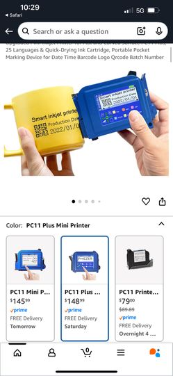 Mini Inkjet Printer For Flat And Curved Surfaces