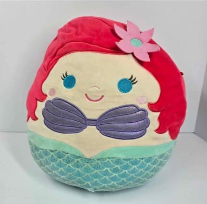 Squishmallow x Disney The Little Mermaid Ariel Plush 10” Stuffed Animal Toy Cute