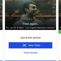 Selling (5) Fred again Tickets 
