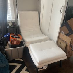 Extremely Comfortable White leather couch