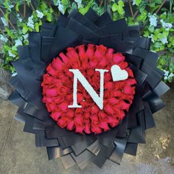 Baby’s Breath Initial Bouquet 