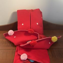 Target Wondershop 48” Red Pom Pom Christmas Tree Skirt