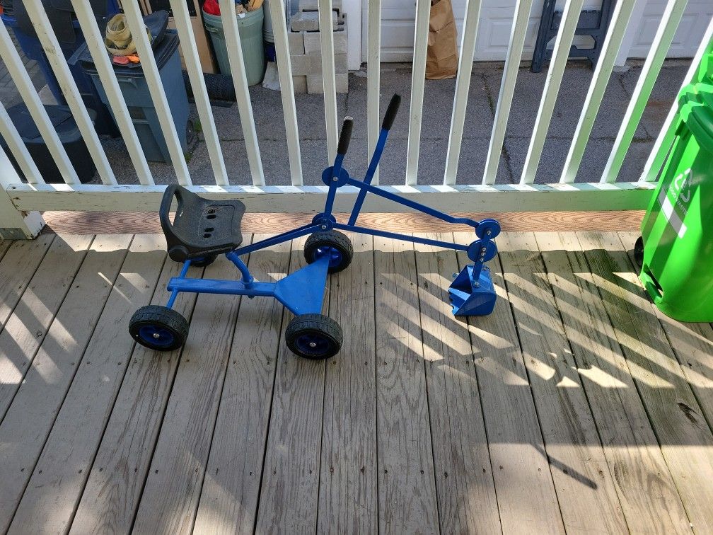 Kids Sit On Digger