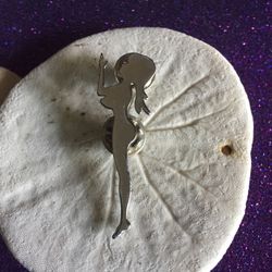 Vintage Stainless Steel Naked Lady Female Figure Pin Brooch