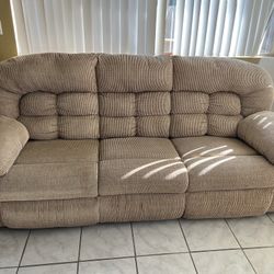 Reclining Sofa w/ Console – Barely Used!