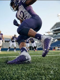 Under Armour Spotlight Lux MC Football Cleats in the purple colorway Sz 12.5