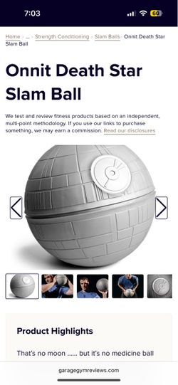 Onnit Star Wars Death Star slam ball