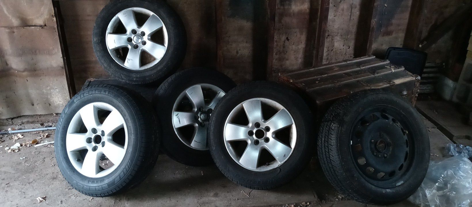 Volkswagen rims for sale with spare$ 150 or B.O