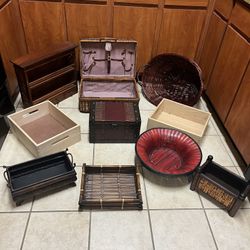 Lined Picnic Basket And More 